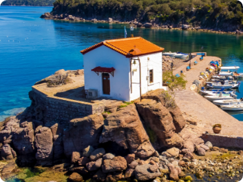 Quiet northwest coast of Lesvos